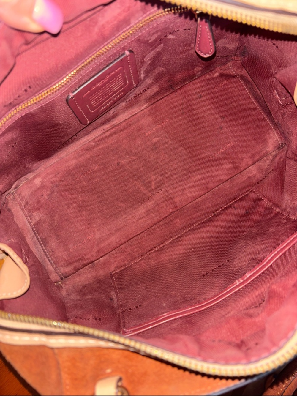 Coach Colorblock Mixed Leather Dreamer 28 Satchel - Style 31633 - Picture 13 of 14